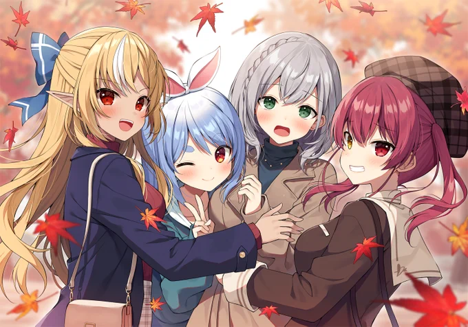 Autumn#HOLOctober#しらぬえ #ぺこらーと #ノエラート #マリンのお宝 