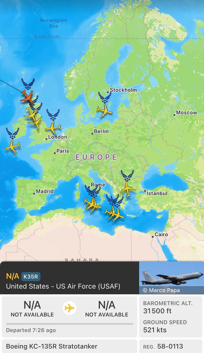 🔴 ALERTE | Vers 13h, heure française, dix avions Stratotankers de l'US Air Force, utilisés pour ravitailler les avions de chasse en vol, étaient en route vers le Moyen-Orient.

Biden et Harris ont-ils engagé l'armée américaine à se joindre à la guerre tant souhaitée par Israël