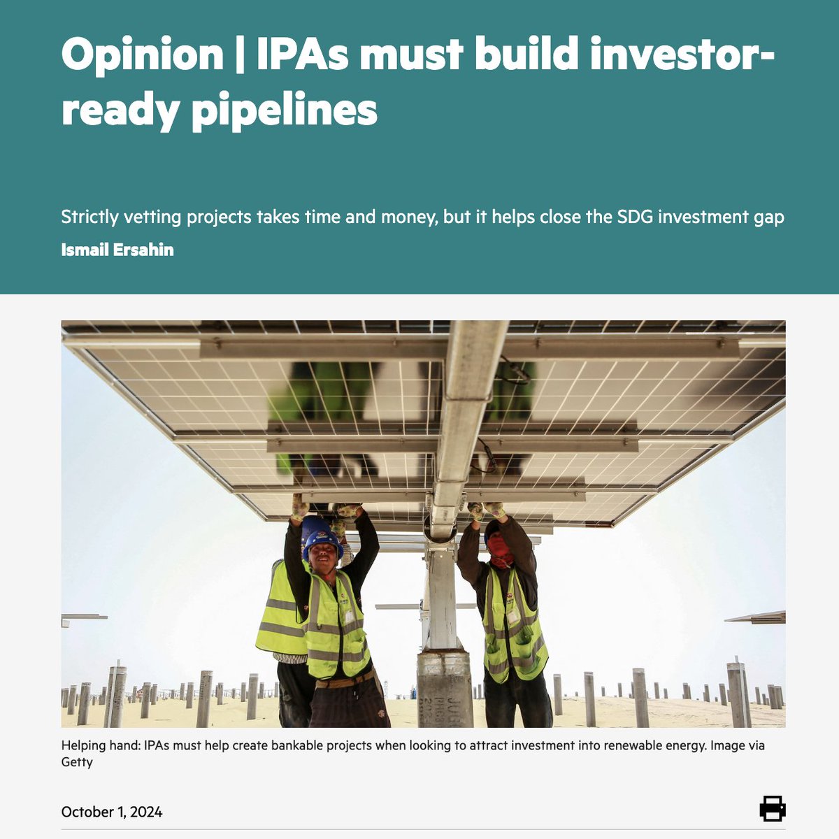 UNIDO Invest in ACP (@investinacp) on Twitter photo "Strictly vetting projects takes time and money, but it helps close the SDG investment gap." says <a href="/ErsahinIsmail/">Ismail Ersahin</a>, <a href="/WAIPAorg/">WAIPA</a> CEO in his recent <a href="/fDiIntelligence/">fDi Intelligence</a> op-ed.
📃 Read the full article to discover <a href="/UNIDO/">UNIDO</a>'s tried & tested investable project formula 👉fdiintelligence.com/content/opinio… "Strictly vetting projects takes time and money, but it helps close the SDG investment gap." says <a href="/ErsahinIsmail/">Ismail Ersahin</a>, <a href="/WAIPAorg/">WAIPA</a> CEO in his recent <a href="/fDiIntelligence/">fDi Intelligence</a> op-ed.
📃 Read the full article to discover <a href="/UNIDO/">UNIDO</a>'s tried & tested investable project formula 👉fdiintelligence.com/content/opinio…