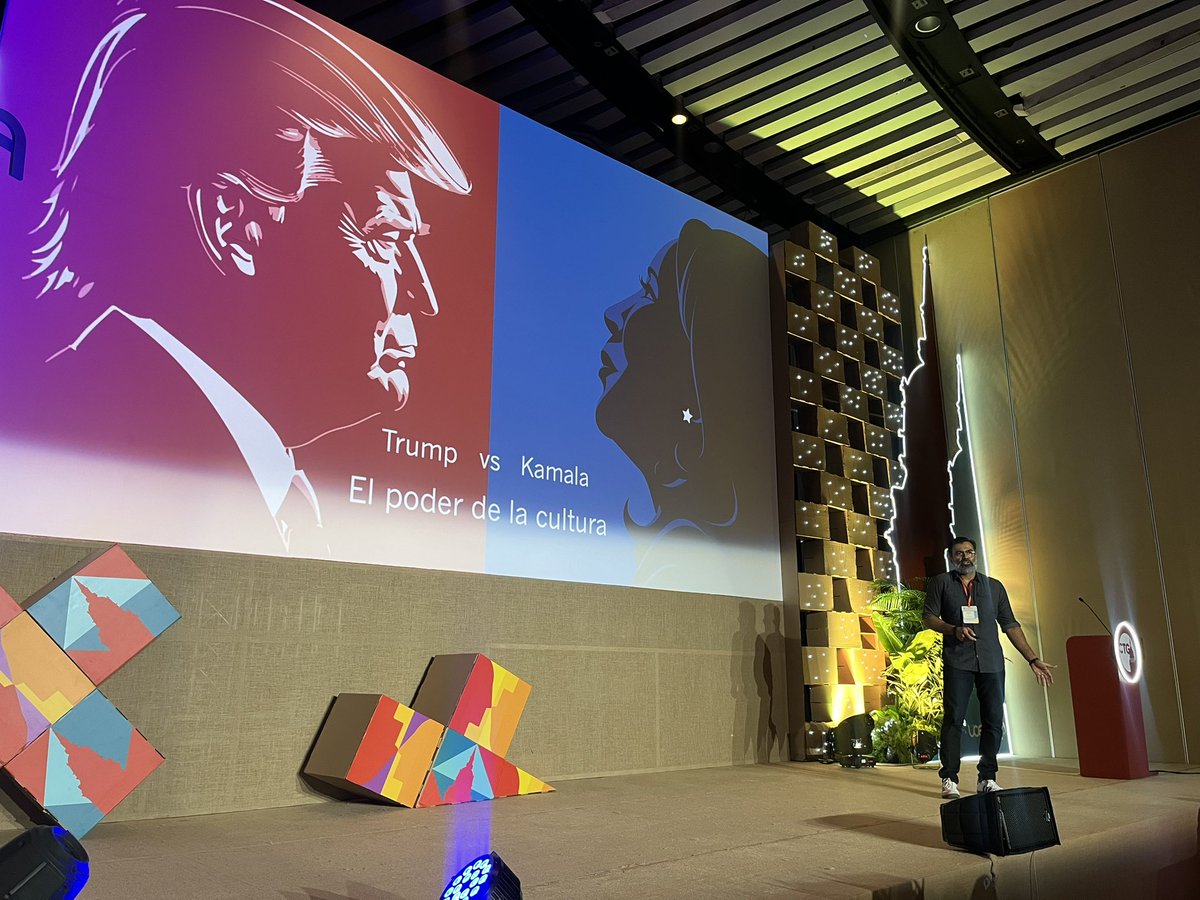 mkdirecto's tweet photo. Último día de +CTG2024 y empezamos las jornadas con Josafat Solís, CSO en @McCannColombia para aprender sobre el poder de la cultura con un caso de publicidad política: Trump vs Kamala 🧐
@Mas_Cartagena #MasCTG https://t.co/2u9WZnWdVS