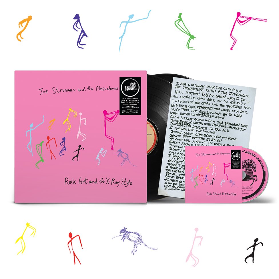 JoeStrummer's tweet image. Joe Strummer and the Mescaleros’ debut album, ROCK ART AND THE X-RAY STYLE, has been reissued on 2LP Vinyl and CD to celebrate the 25th Anniversary of the release. Both editions are OUT NOW!
Go here - darkhorserecords.lnk.to/rockart - to learn more.
