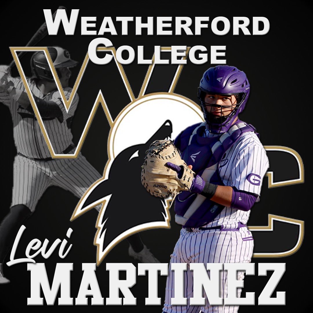 Levi Martinez (@levimartinez31) on Twitter photo I am blessed to announce that I will be continuing my academic and baseball career at Weatherford College. I would like to thank God and my amazing parents for giving me the best opportunities and always supporting me. Thank you to all my coaches and teammates .<a href="/arlingtonas1988/">Arlington A's Baseball</a> I am blessed to announce that I will be continuing my academic and baseball career at Weatherford College. I would like to thank God and my amazing parents for giving me the best opportunities and always supporting me. Thank you to all my coaches and teammates .<a href="/arlingtonas1988/">Arlington A's Baseball</a>