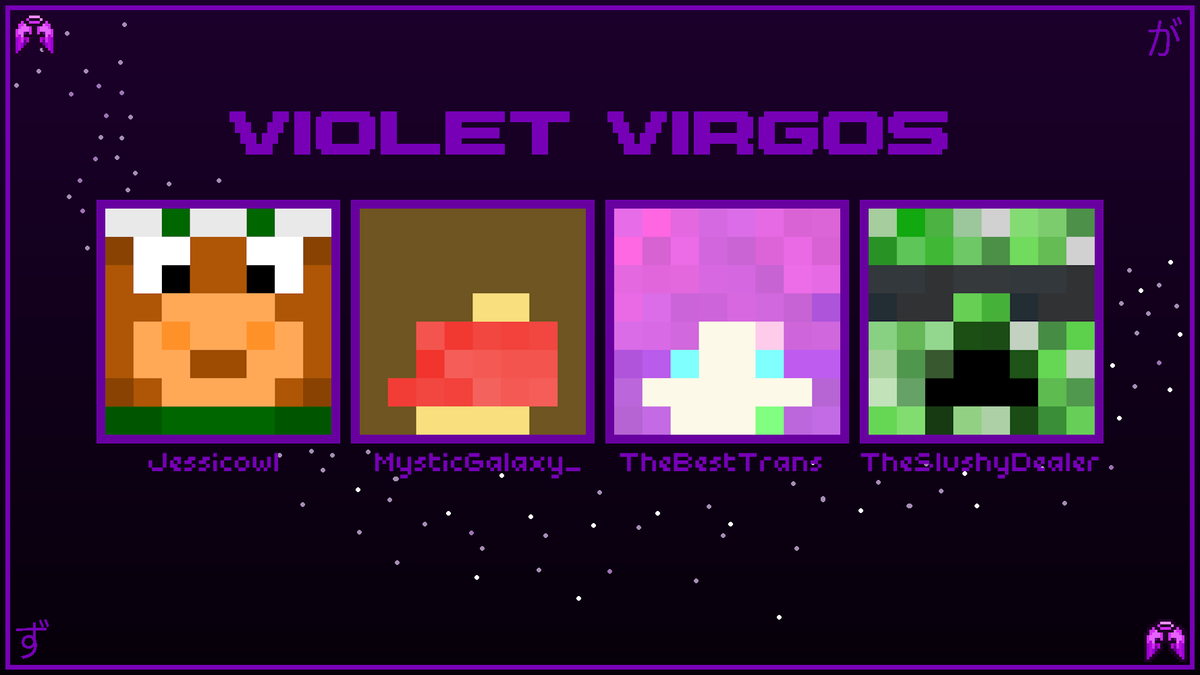 mccigamers's tweet photo. Introducing the Violet Virgos!
@Jessicowl Mysticgalaxy_ @BunderTheNot and @TheSlushyDealer https://t.co/fg6oN1x06m
