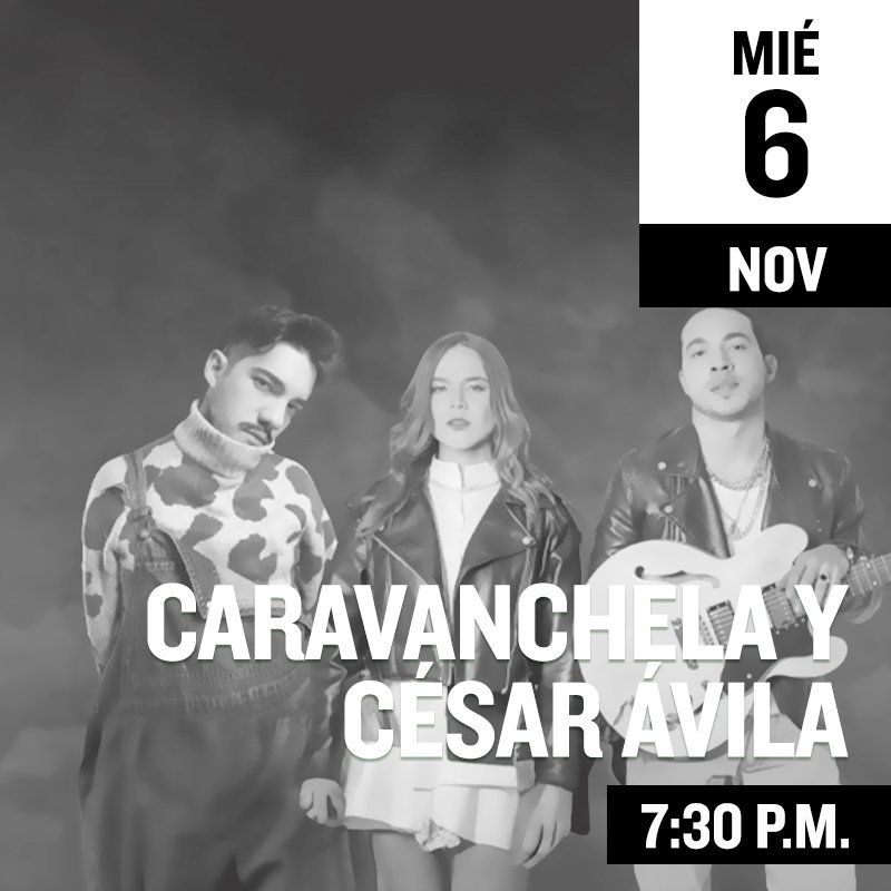 <a href="/Caravanchela/">Caravanchela</a> y <a href="/cesaravilamusic/">César Avila</a> se unen para dar un concierto lleno de letras de amor y desamor en la CDMX, estarán presentando los éxitos de su carrera y Caravanchela, estará presentando su más reciente álbum "Cuando me olvidé de mí”.

Boletos: acortar.link/HKOwml