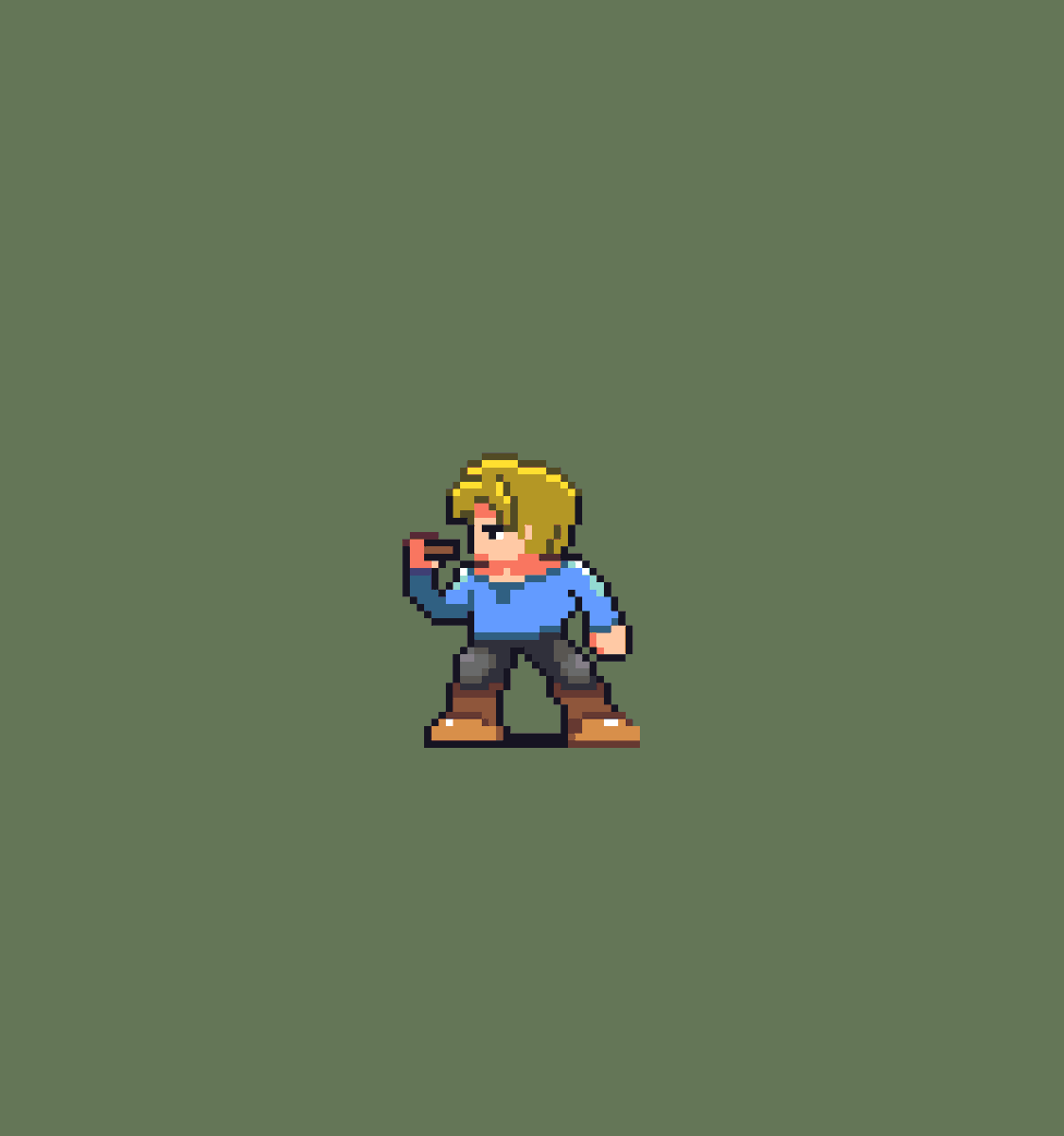 He ' s not eating just holding a card🙃

#pixelart #digitalart #gamedev