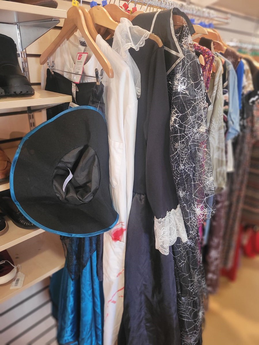 Charity shops are full of a scary amount of Halloween costumes right now - so it's a great idea to use this money saving trick and treat yourself to a bargain buy!  
Say BOO to NEW this #Halloween! 👻🎃🧙‍♀️#reduce #reuse #recycle #secondhand"