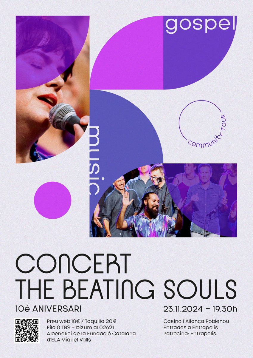 Miriam Diaz Muñoz (@miriamdiazmunoz) on Twitter photo 🎶Un dels cors on canto 'THE BEATING SOULS' fem 10 anys.
I ho celebrem el 23 de novembre amb un espectacle ME-MO-RA-BLE.
💜A benefici de la <a href="/fmiquelvalls/">Fundació Catalana d'ELA Miquel Valls</a> que ajuda a persones amb ELA
🎟️ENTRADES AQUÍ:
entrapolis.com/entrades/conce… 🎶Un dels cors on canto 'THE BEATING SOULS' fem 10 anys.
I ho celebrem el 23 de novembre amb un espectacle ME-MO-RA-BLE.
💜A benefici de la <a href="/fmiquelvalls/">Fundació Catalana d'ELA Miquel Valls</a> que ajuda a persones amb ELA
🎟️ENTRADES AQUÍ:
entrapolis.com/entrades/conce…