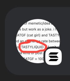 TASTYLIQUIDsol's tweet photo. Zoom in on your $catgf token in your @phantom wallet… https://t.co/nh2urYzZxR