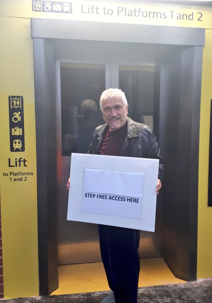 cllr_alambritis's tweet photo. This is Courtney and her daughter at Motspur Park Railway Station today. She gave the thumbs up to the new lift and told me it would make for a better journey  all round. Thanks to @Merton_Council @South_railway @networkrail for yet another step free transport hub in Merton. https://t.co/lbpiNCZ9vo