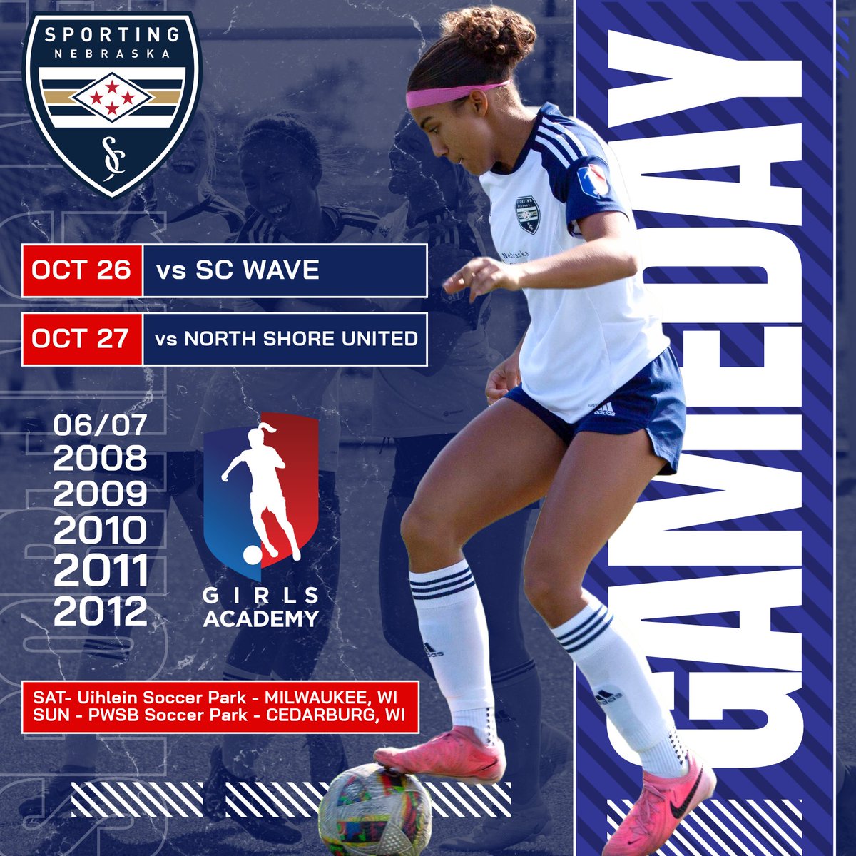 SportingNEGirlsGA (@snfcgirlsga) on Twitter photo Travel Day 🚗✈️🚐as our teams head to WI to take on <a href="/SCWAVEROC/">SC WAVE</a> & <a href="/NSU_Soccer/">North Shore United</a> for round 2 of <a href="/GAcademyLeague/">Girls Academy</a> conference games. Good luck and safe travels! <a href="/SportingNE_FC/">SportingNebraskaFC</a> Travel Day 🚗✈️🚐as our teams head to WI to take on <a href="/SCWAVEROC/">SC WAVE</a> & <a href="/NSU_Soccer/">North Shore United</a> for round 2 of <a href="/GAcademyLeague/">Girls Academy</a> conference games. Good luck and safe travels! <a href="/SportingNE_FC/">SportingNebraskaFC</a>