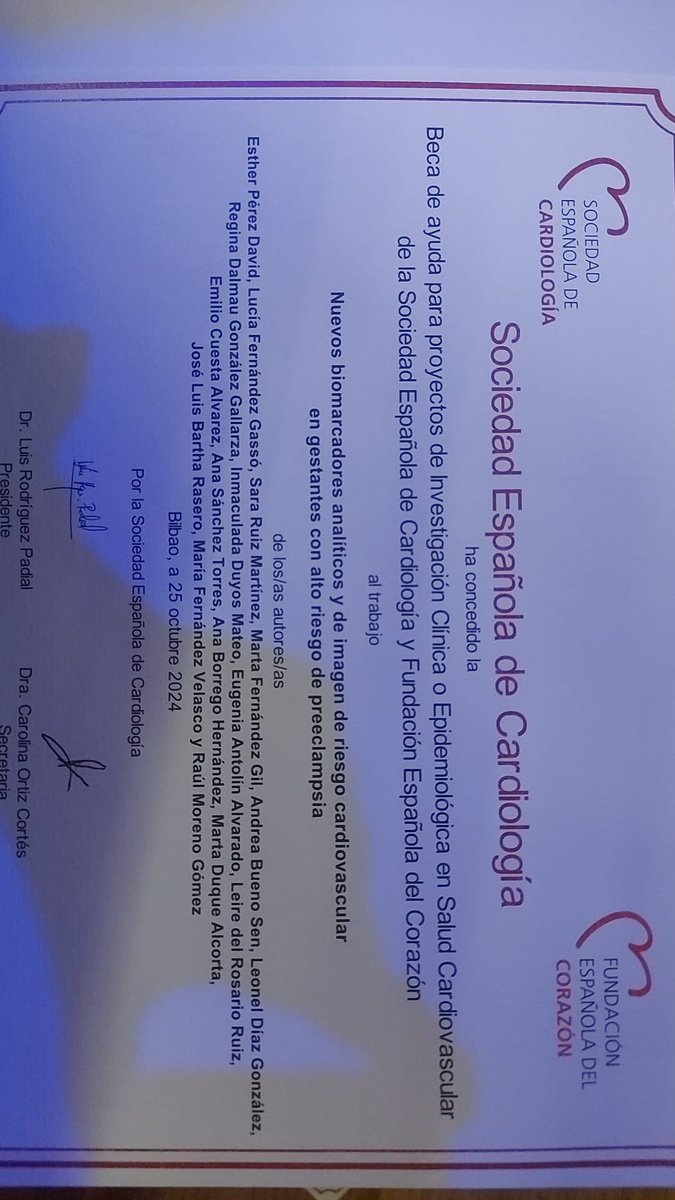 Cardiología La Paz (@cardiohulp) on Twitter photo ❤️ Muchas gracias a la <a href="/secardiologia/">Soc Esp Cardiología</a> y a <a href="/cuidarcorazon/">FEC Corazón</a> por las becas de investigación para proyectos de investigación de <a href="/jcarocd/">J. Caro</a> y <a href="/eperezdavid/">eperezdavid</a> ❤️ Muchas gracias a la <a href="/secardiologia/">Soc Esp Cardiología</a> y a <a href="/cuidarcorazon/">FEC Corazón</a> por las becas de investigación para proyectos de investigación de <a href="/jcarocd/">J. Caro</a> y <a href="/eperezdavid/">eperezdavid</a>