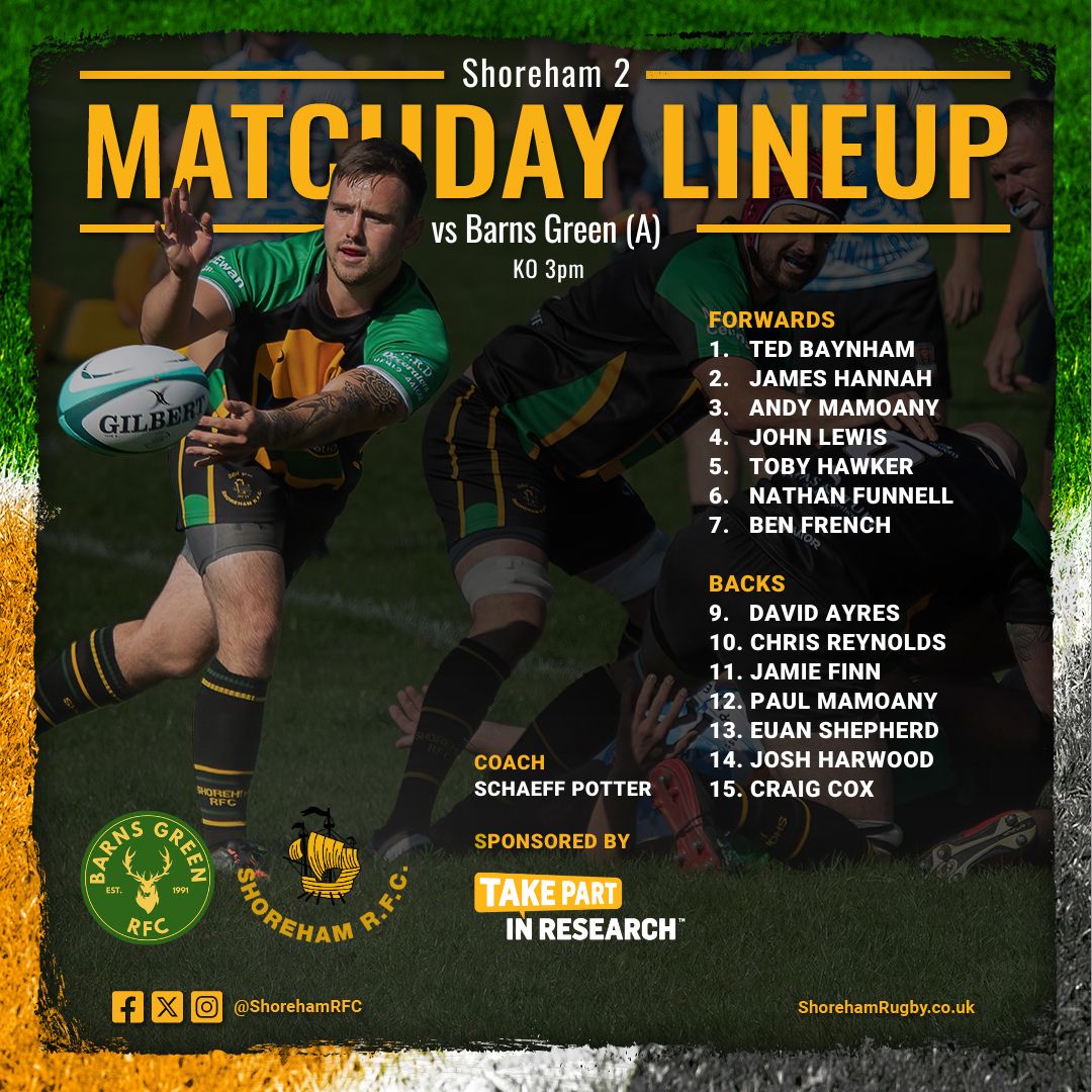 Shoreham Rugby Club (@shorehamrfc) on Twitter photo ๐TOP OF THE TABLE CLASH. Our 1st XV sit in 2nd place, host 1st place <a href="/ClubUckfield/">Uckfield Rugby Club</a> at Buckingham Park, KO 3pm. Our 2nd XV travel away to <a href="/BGRFC/">Barns Green RFC</a> , enjoy the hike boys!
Big Thanks to our sponsors G.R.D Decorations (buff.ly/3wr9MUE) and <a href="/Paid_Research/">Take Part In Research</a> ๐
Up the Ham๐ ๐TOP OF THE TABLE CLASH. Our 1st XV sit in 2nd place, host 1st place <a href="/ClubUckfield/">Uckfield Rugby Club</a> at Buckingham Park, KO 3pm. Our 2nd XV travel away to <a href="/BGRFC/">Barns Green RFC</a> , enjoy the hike boys!
Big Thanks to our sponsors G.R.D Decorations (buff.ly/3wr9MUE) and <a href="/Paid_Research/">Take Part In Research</a> ๐
Up the Ham๐