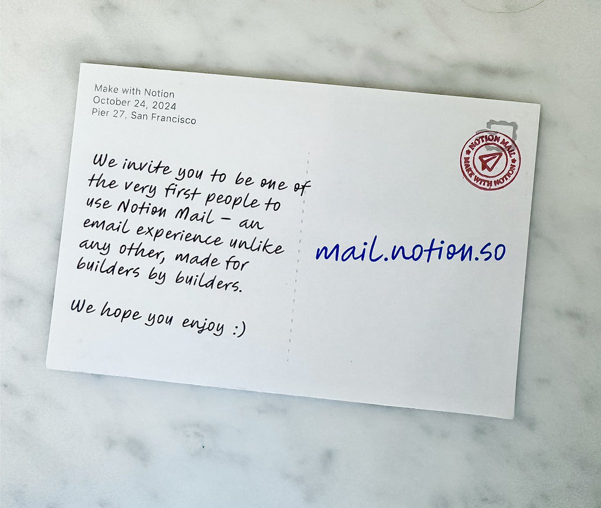 Signed, Sealed, Delivered.

💌