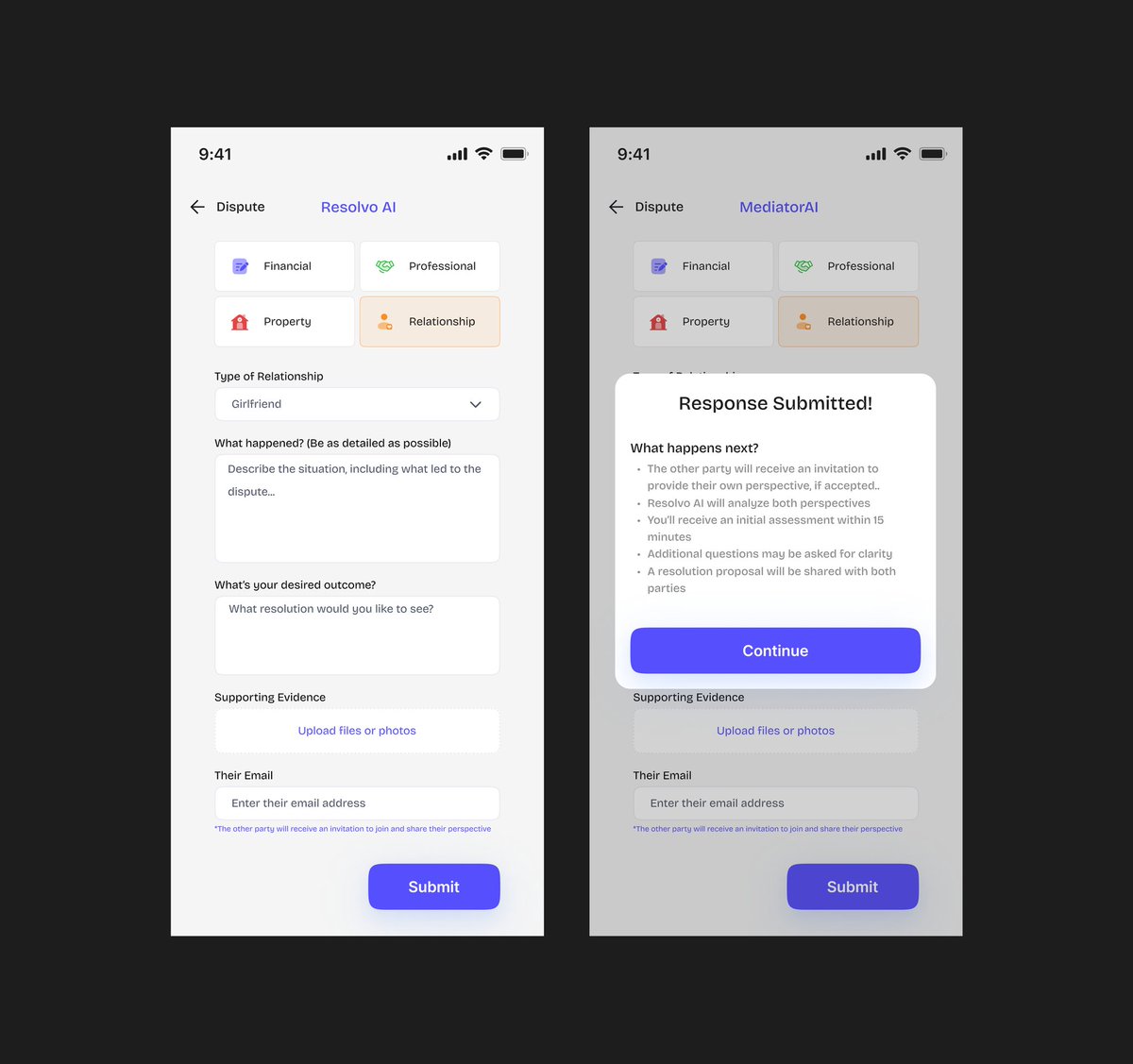 muklab's tweet photo. Today, I worked on an AI mediator app that allows parties to air their grievances and invite AI to mediate and propose a resolution.
Iβd appreciate any feedback to help make it better.
#uidesign #ai #alphsq #alphsqc https://t.co/jKPGwLxypR