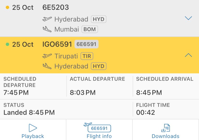 MitraSubhradeep's tweet photo. @IndiGo6E why is ur 6E5203 delayed everyday inspite of the incoming flight from Tirupati coming on time to Hyd? Proofs attached https://t.co/oNYERWYKjq
