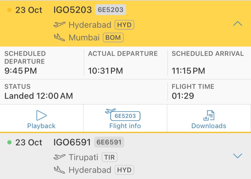 MitraSubhradeep's tweet photo. @IndiGo6E why is ur 6E5203 delayed everyday inspite of the incoming flight from Tirupati coming on time to Hyd? Proofs attached https://t.co/oNYERWYKjq
