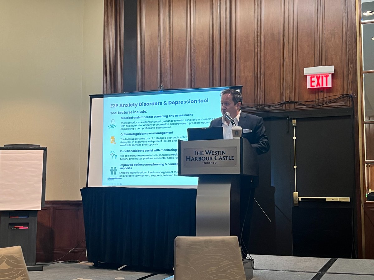 CEPhealth's tweet photo. This morning we presented on the E2P Anxiety Disorders & Depression tool with colleagues from @eHealthCE and @OntarioHealthOH! Stop by our booth to learn more about E2P, our Academic Detailing Service, online tools, and more!
Not at #AFHTO2024? Check out https://t.co/Gd6MpXawKr https://t.co/1DerzLr0yp
