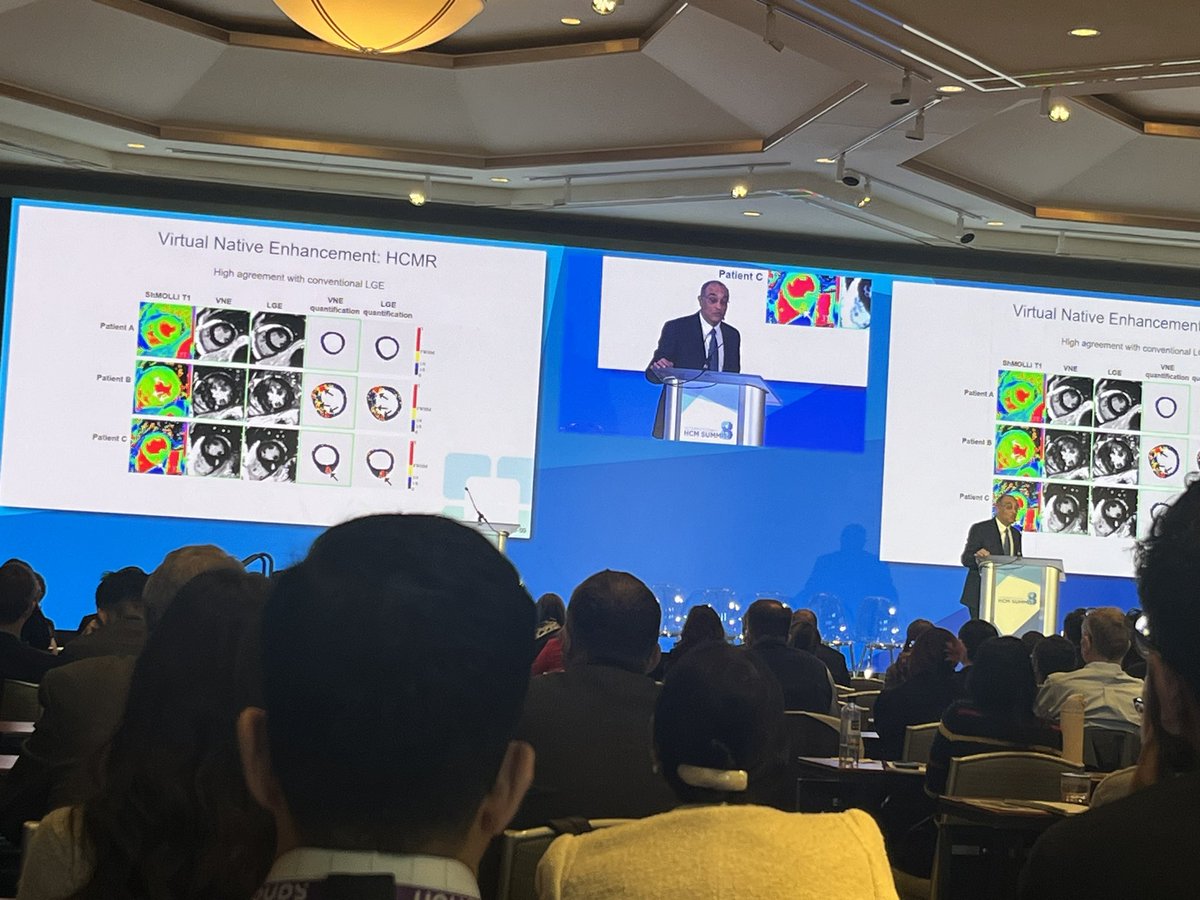 #CMR in #HCM... from #diagnosis to prognostication. Great overview of several potential uses and techniques by <a href="/DesaiMilindY/">Milind Desai MD MBA</a> at #HCMSummit8 
Amazing meeting with a packed room!