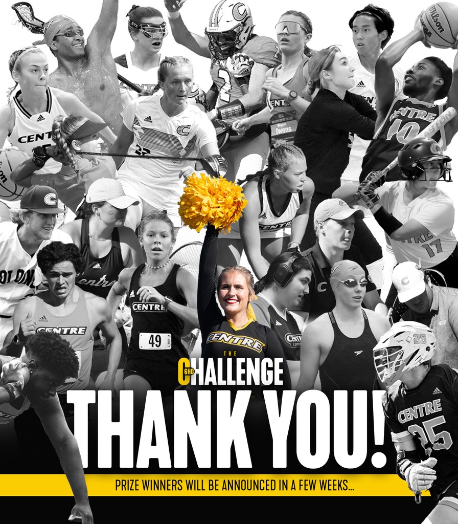Thank you - WE DID IT! Together, we've surpassed expectations, raising $386,000 from 1653 donors during this #C6H0Challenge! Stay tuned in the upcoming weeks for an announcement regarding our additional prize winners! Your backing means the world to Centre College Athletics.🏆