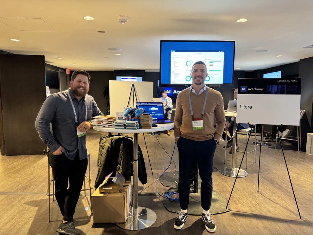LiteraMicro's tweet image. Exciting times at Latham &amp;amp; Watkins&apos; #AIAcademy! Litera&apos;s own Matt Miller &amp;amp; Randy Agate are demoing our cutting-edge AI solutions alongside other top #legaltech vendors. Come explore the future of AI in legal with us!