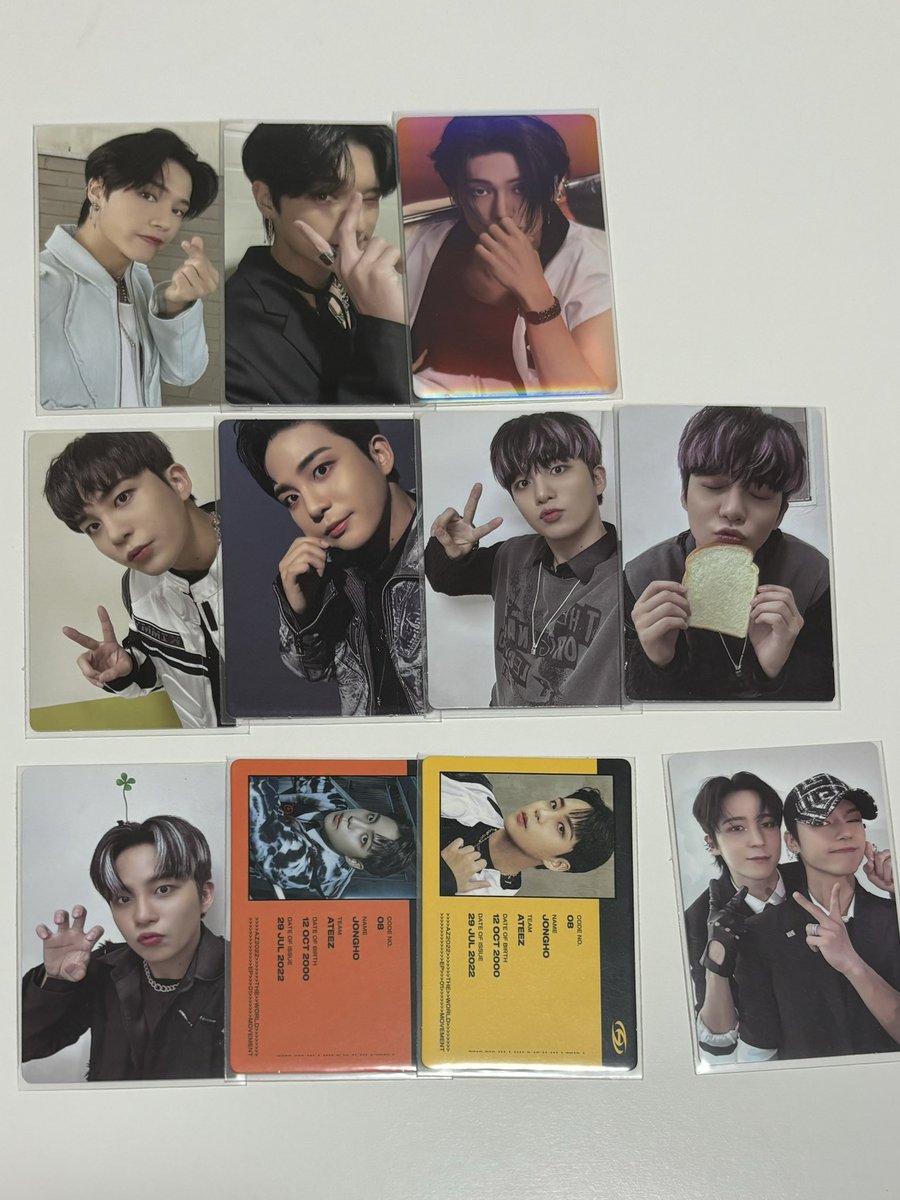 ATEEZ トレカ交換 過去トレカ

[譲] ソンファ、ユノ、ヨサン、ミンギ、ウヨン、ジョンホ

[求] 同異種 ホンジュン

基本的になんでも求めてます！

お気軽にお声かけください🙇🏻‍♀️💞