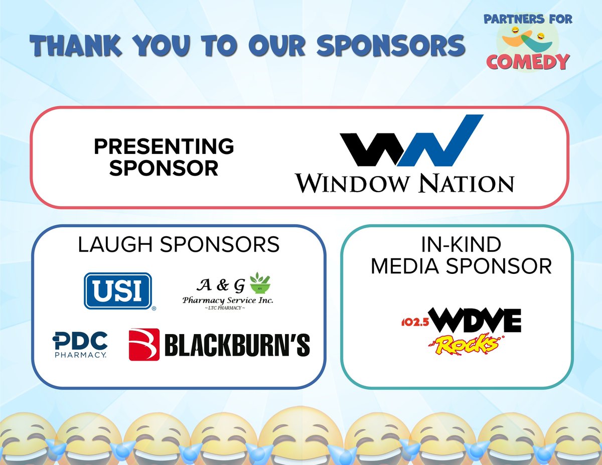 PFQagencies's tweet photo. #PartnersForComedy presented by @WindowNation Nov 5 at the @ImprovPittsburgh! Starring @dveBillCrawford. Thousands of laughs for one great cause! Thanks to Laugh Sponsors USI, A&amp;G Pharmacy, PDC Pharmacy and Blackburn's Physician's Pharmacy. TICKETS: https://t.co/9GvTVb7RDd https://t.co/bm01RPxdwl