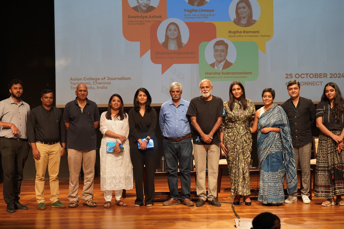 ACJIndia's tweet photo. A discussion titled Women Shaping Journalism in India hosted by the ACJ Alumni Association in memory of the late faculty member of ACJ, Bindu Bhaskar.
#acjalumniassociation #acjalumni #acj #asiancollegeofjournalsim #YouACJOnlyOnce https://t.co/zndWvXQ9lP
