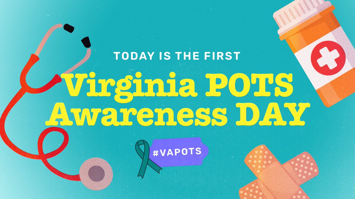 LiamWatsonVA's tweet photo. Today is Virginia's *first* POTS Awareness Day!
Thanks to the tireless work of advocates like @MelPruett_, this illness is being demystified and approached with greater empathy.
Everyone knows someone touched by this illness – so give them a hug today & say a prayer 💚
#VAPOTS https://t.co/oJtv3mRQ91