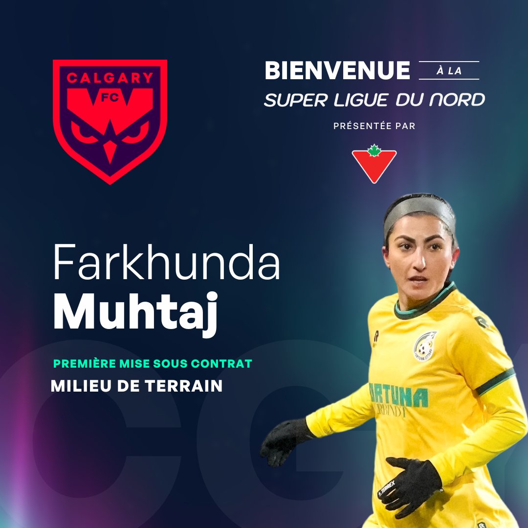 A true leader on and off the field, we’re proud to welcome <a href="/FarkhundaMuhtaj/">Farkhunda Muhtaj</a> to <a href="/yycwildfc/">Calgary Wild FC</a>!

As captain of the Afghanistan Women’s National Team and a shining star in Dutch football, Farkhunda’s impact will be felt across the league. Welcome to the Wild, Farkhunda! 🦉⚽

Thanks to