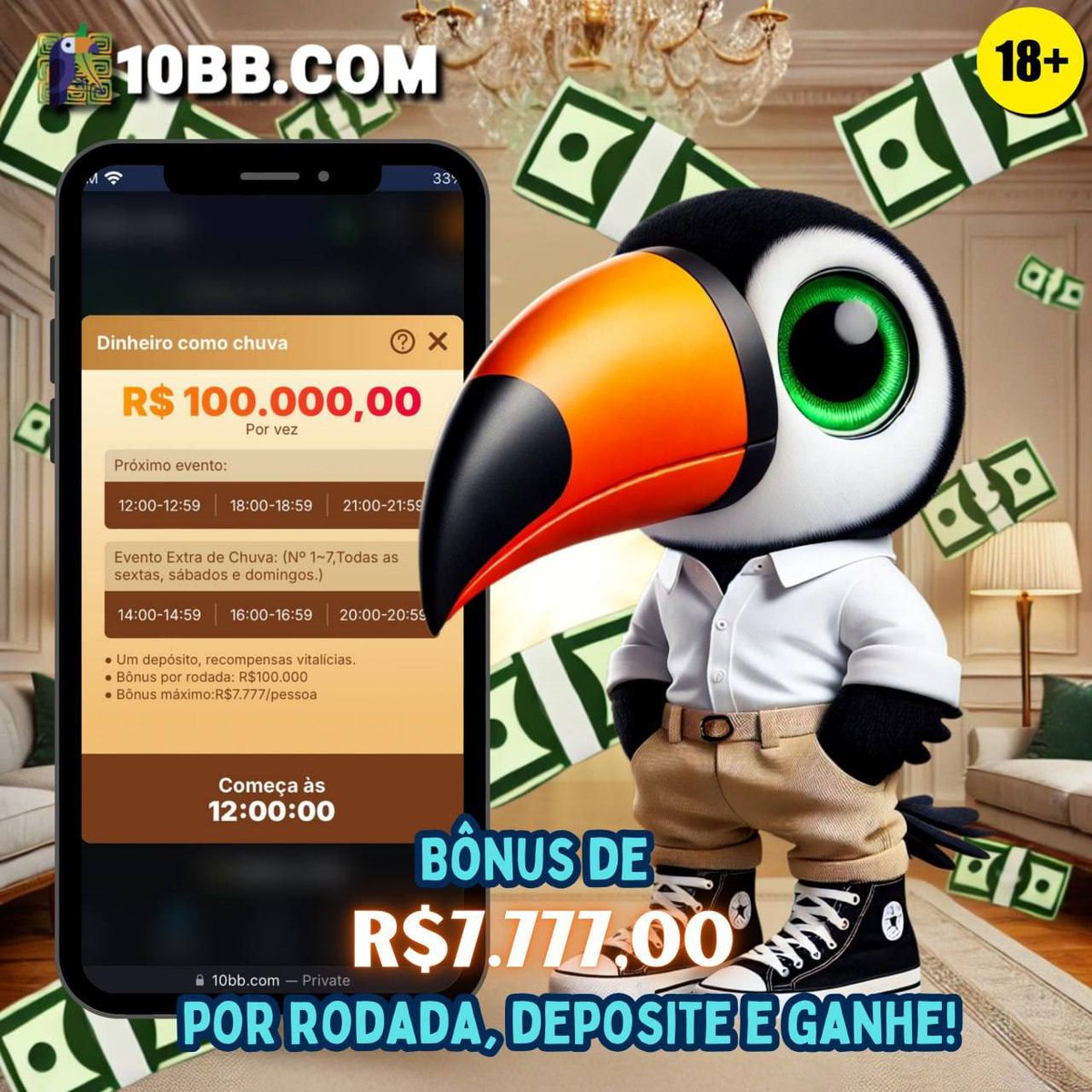10bb_com's tweet photo. ⬇️ https://t.co/dFqsXYjk98 
⬇️ https://t.co/Hc8MmdH5Kt 
⬇️ https://t.co/gF79KxaQjh

💵 Jogue e ganhe dinheiro todos os dias! 💵

📌 Cadastre-se agora para ter a chance de receber recompensas no fundo de bônus diário de até R$ 200.000!

#plataformaonline #dinheiro #dinheirofacil https://t.co/0Dvl9cfSgb