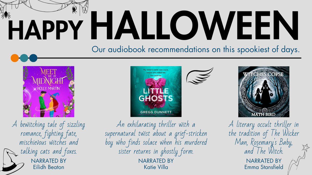 Audio Factory (@audiofactoryuk) on Twitter photo Whether youāre a fan of a #SupernaturalHorror, an #OccultThriller or a #WitchyRomance, hereās some inspiration for #audiobooks to curl up with on this spookiest of days.
#Halloween
šš§āāļøš·ļøš»š¦šāā¬
@stormbooks_co <a href="/HollyMAuthor/">Holly Martin Author</a> @EmmaStansfield1 <a href="/beaton_eilidh/">Eilidh Beaton</a> <a href="/KatieVillaUK/">Katie Villa</a> Whether youāre a fan of a #SupernaturalHorror, an #OccultThriller or a #WitchyRomance, hereās some inspiration for #audiobooks to curl up with on this spookiest of days.
#Halloween
šš§āāļøš·ļøš»š¦šāā¬
@stormbooks_co <a href="/HollyMAuthor/">Holly Martin Author</a> @EmmaStansfield1 <a href="/beaton_eilidh/">Eilidh Beaton</a> <a href="/KatieVillaUK/">Katie Villa</a>