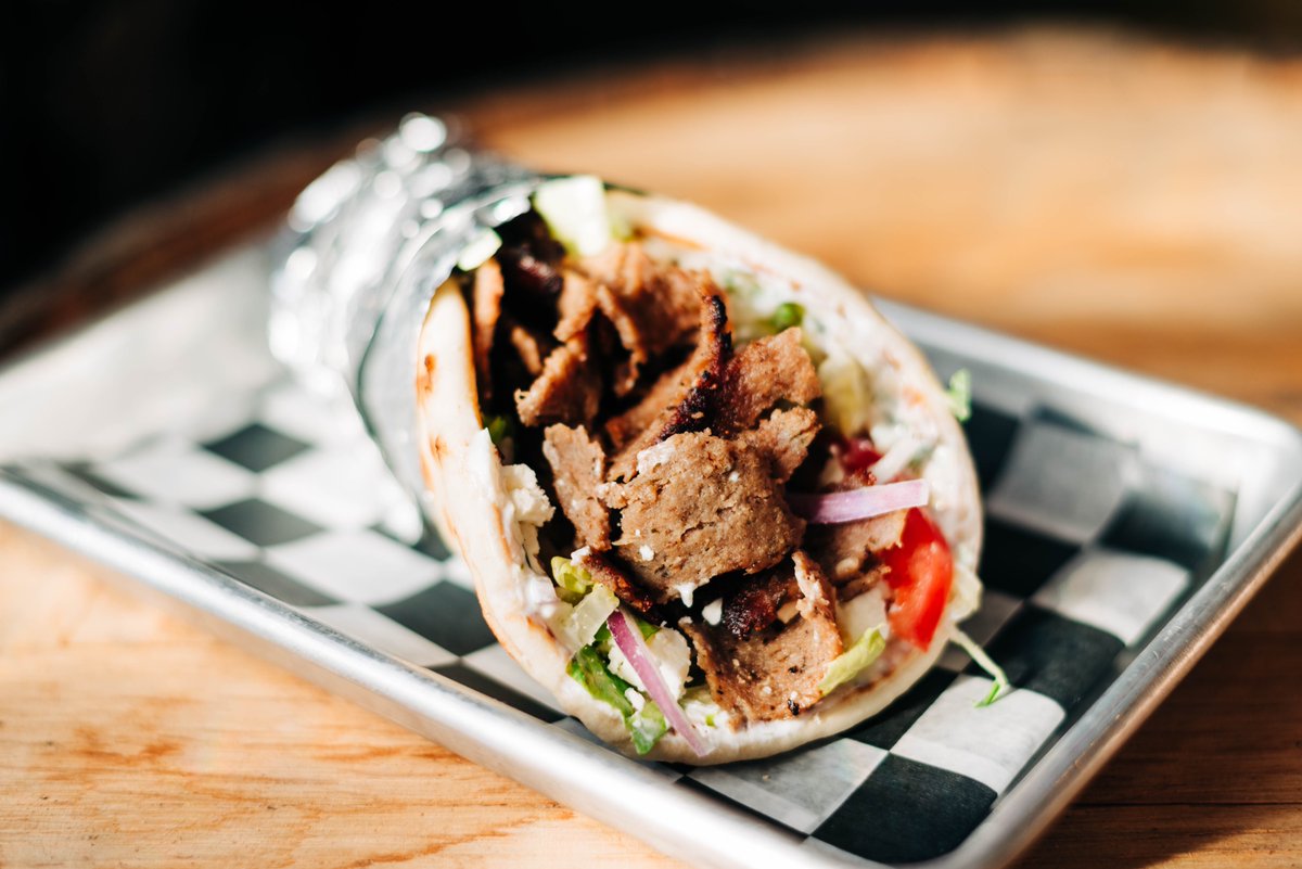 A #brewery might not be your first thought for a classic #gyro, but trust us – this one won’t disappoint!

Our #GreekGyro is packed with everything you love: tender lamb &amp; beef, lettuce, tomato, red onion, feta, &amp; our housemade tzatziki sauce, all wrapped up in a warm, soft pita.