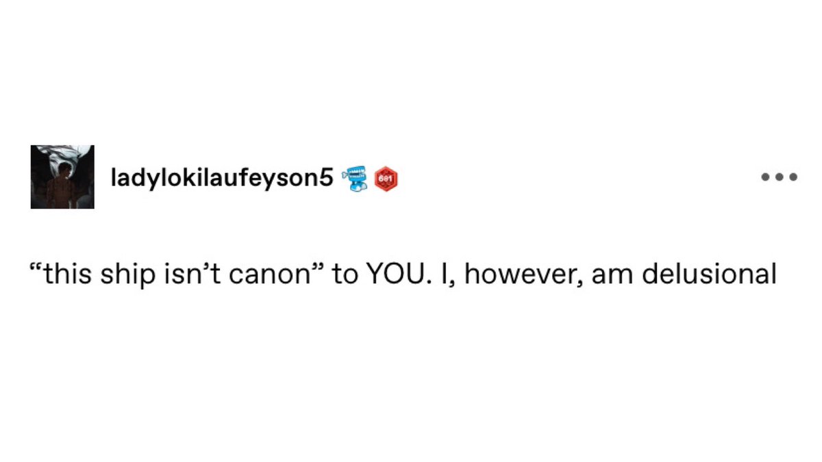 “it’s not canon” not with THAT attitude
