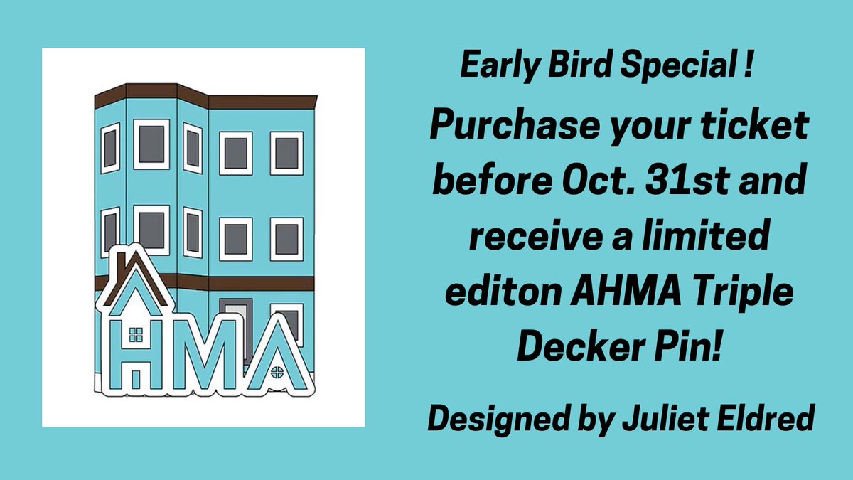 It’s not too late to buy your early bird ticket to our annual Celebration of Abundance!! The last day to receive a custom Triple Decker Pin designed by Juliet Eldred with your ticket purchase is Oct 31st! 

🔗: abundanthousingma.org/ahmas-celebrat…