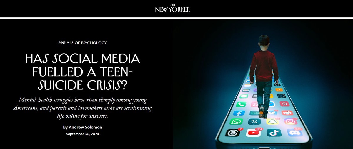 Has Social Media Fuelled a Teen-Suicide Crisis? Mental-health struggles have risen sharply among young Americans, and parents and lawmakers alike are scrutinizing life online for answers. Read More By <a href="/Andrew_Solomon/">Andrew Solomon</a> <a href="/NewYorker/">The New Yorker</a>
loom.ly/o7lSVoQ