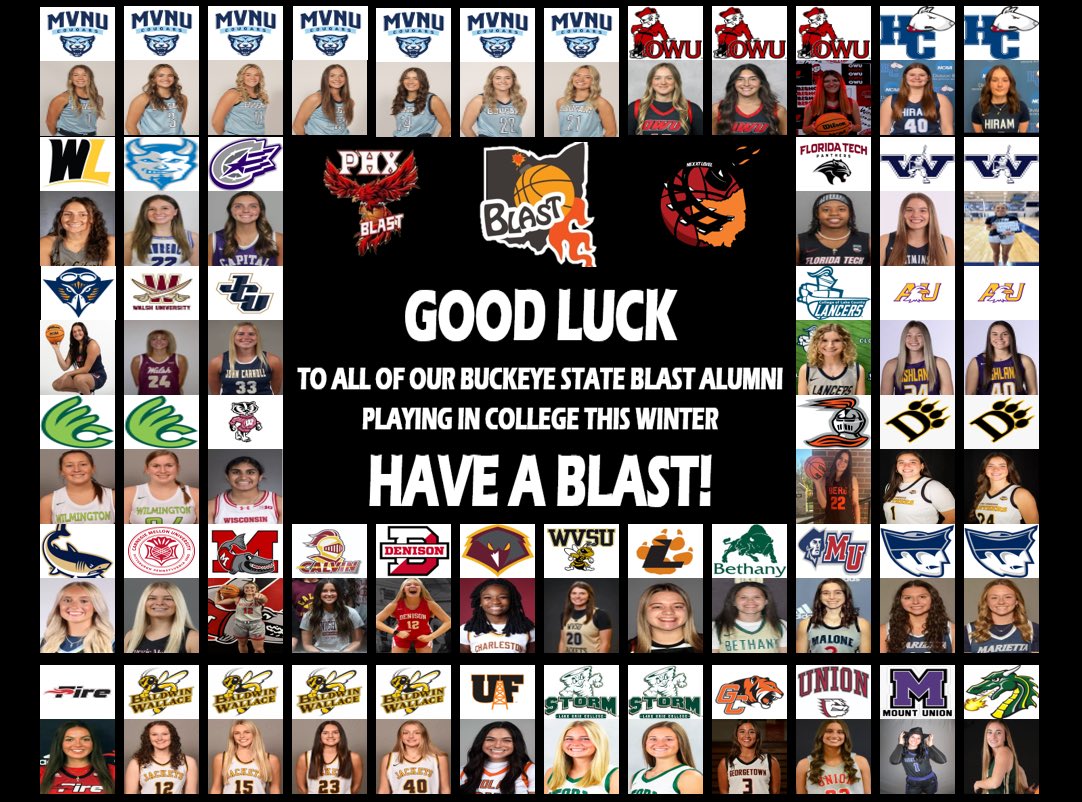 Good luck to all of our Buckeye State Blast alumni playing college basketball this winter! We are proud of you!