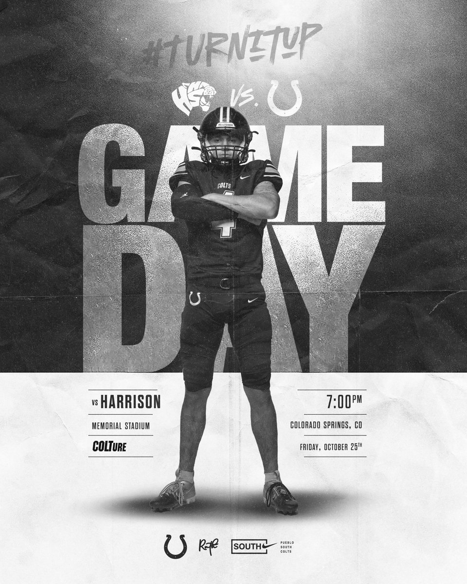 Pueblo South Football (@pueblosouthfb) on Twitter photo πππππ π
ππ ππππ.
π Harrison
β° 7:00pm
π Colorado Springs, CO
ποΈ Memorial Stadium
π¦ 51Β° at Kickoff
π Updates available on Twitter/IG & FB story <a href="/PuebloSouthFB/">Pueblo South Football</a>
#COLTure | #TurnItUp | #COPreps | <a href="/Jake_Pisciotta/">Jake Pisciotta</a> πππππ π
ππ ππππ.
π Harrison
β° 7:00pm
π Colorado Springs, CO
ποΈ Memorial Stadium
π¦ 51Β° at Kickoff
π Updates available on Twitter/IG & FB story <a href="/PuebloSouthFB/">Pueblo South Football</a>
#COLTure | #TurnItUp | #COPreps | <a href="/Jake_Pisciotta/">Jake Pisciotta</a>