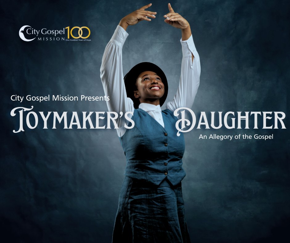 💫 A Night of Wonder and Grace!

Experience the beauty of Toymaker’s Daughter, an allegorical ballet that celebrates faith and redemption. Get your tickets now! ow.ly/lpoh50TOpb0

📅 Dec 5 | ⏰ 7 PM 
#ToymakersDaughter#100YearsOfHope#CincyArts#BalletLover#CityGospelMission