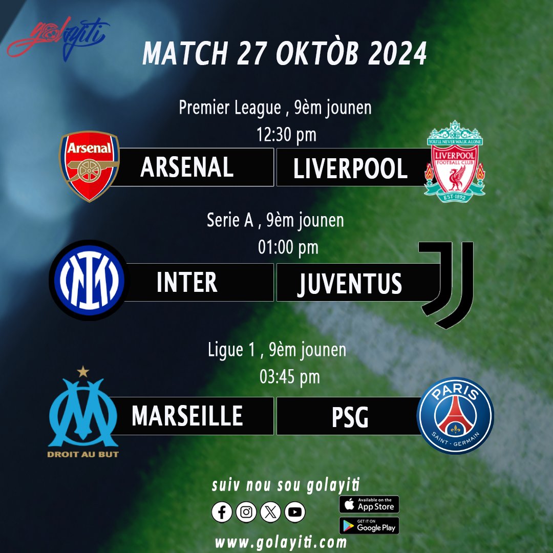 GolAyiti's tweet photo. Wikenn sa pral bèl ak anpil bèl match🔥⚽️✅️
#golayiti #FoutbòlPaleKreyòlKonprann #stricker #golazo #soccer #soccerlife #haitifootball https://t.co/KEC7DmbgC4