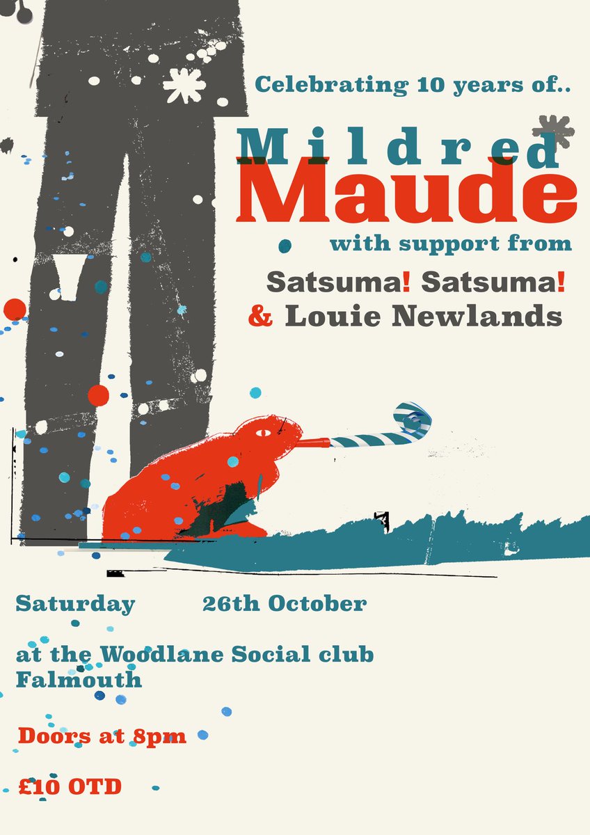 Come along tomorrow night if you’re in Falmouth. It’s our 10 year anniversary so we’re looking forward to celebrating with you! 

eventbrite.com/e/mildred-maud…