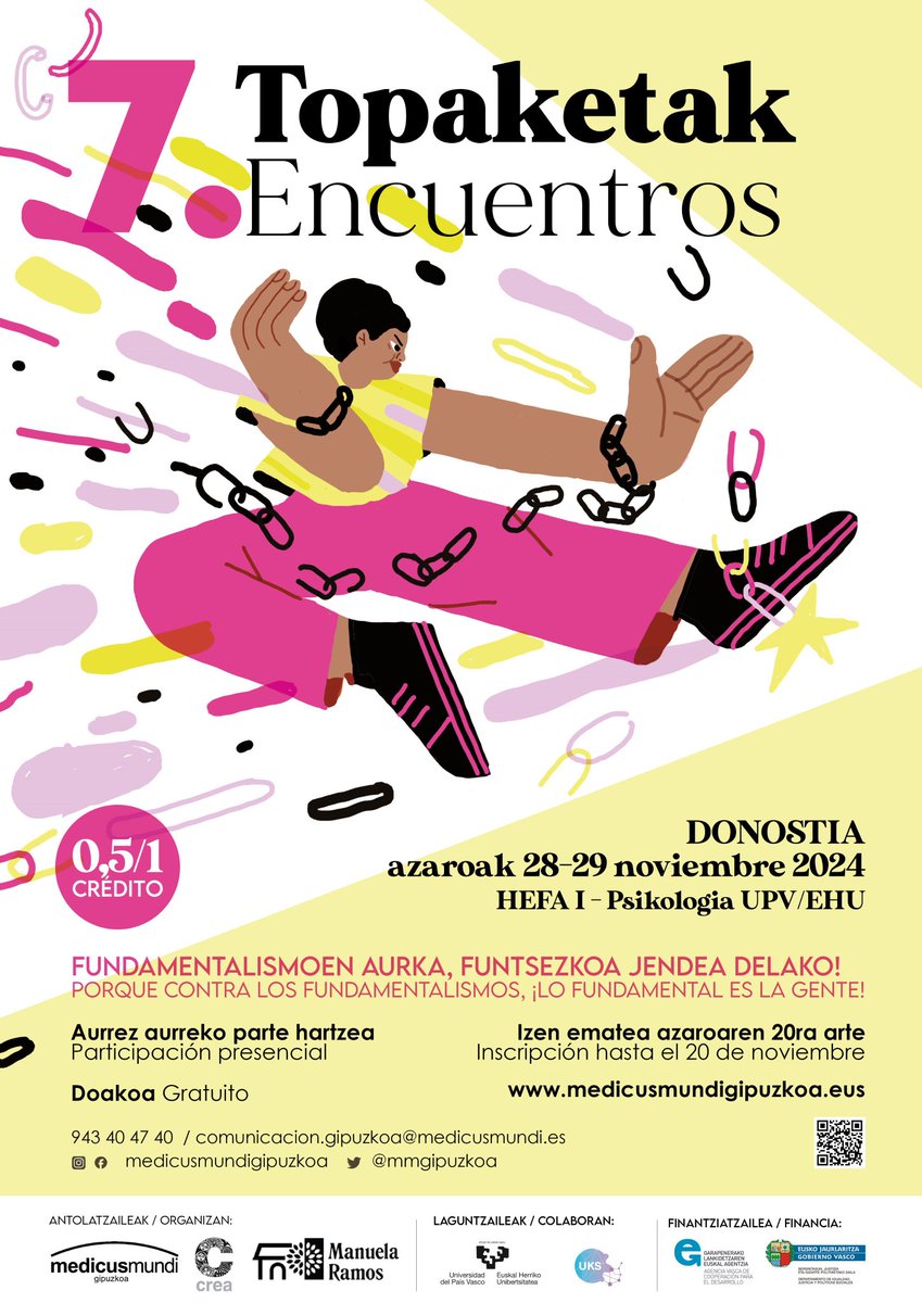 mmgipuzkoa's tweet image. 🟣 VII Encuentros sobre Fundamentalismos

📆 28 – 29 noviembre

✴️ Toda la información:
medicusmundigipuzkoa.eus/agenda/vii-enc…

📝 ¡Inscríbete!
forms.gle/3wxC3B6RxXgjLH…
 
#ongd #encuentros #feminismo #interseccionalidad #donostia