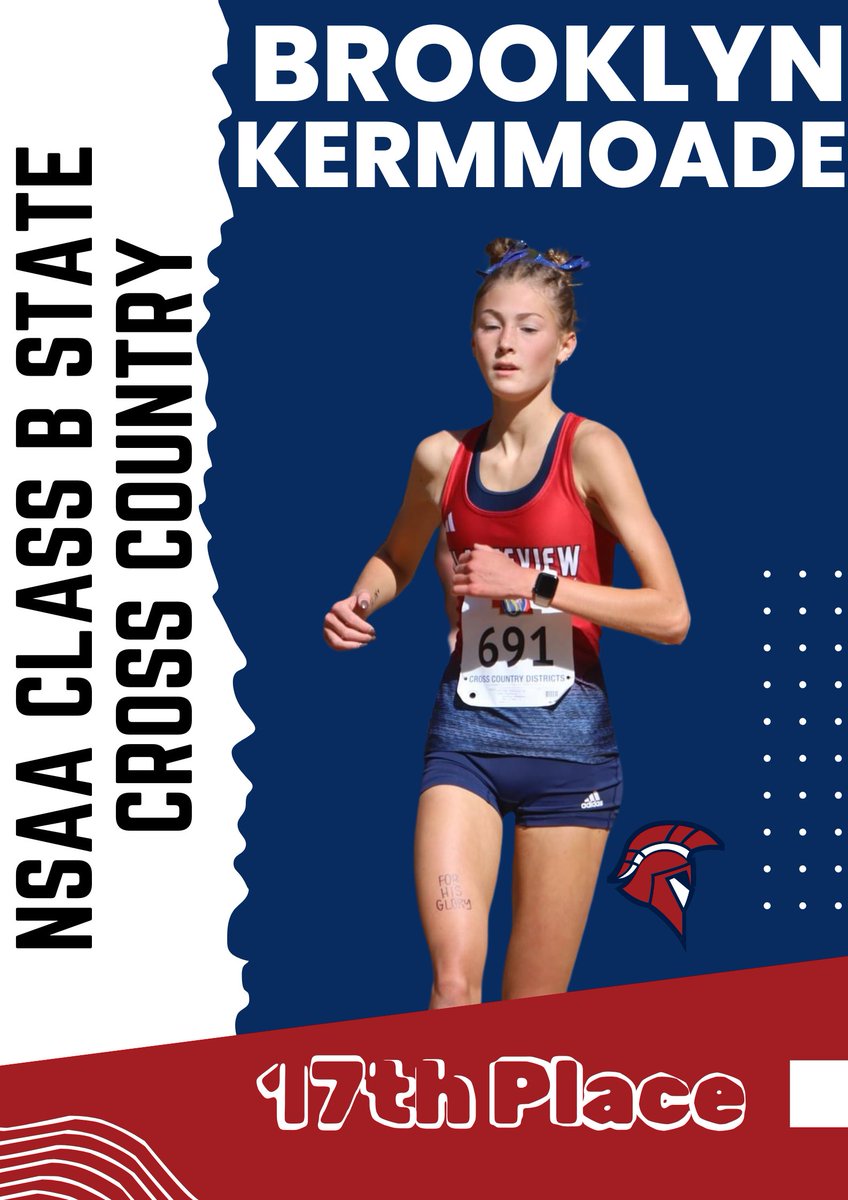 Platteview XC (@platteview_xc) on Twitter photo Brooklyn Kermmoade posts a 34 sec PR & 2nd fastest state time in history for <a href="/Platteview_HS/">Platteview Trojans</a>. She had an amazing race but just missed out on a medal, finishing 17th in the stacked Class B girls race.
The best is yet to come for her and the rest of the <a href="/Trojans_of_PHS/">Platteview Activities and Athletics</a> crew. Brooklyn Kermmoade posts a 34 sec PR & 2nd fastest state time in history for <a href="/Platteview_HS/">Platteview Trojans</a>. She had an amazing race but just missed out on a medal, finishing 17th in the stacked Class B girls race.
The best is yet to come for her and the rest of the <a href="/Trojans_of_PHS/">Platteview Activities and Athletics</a> crew.