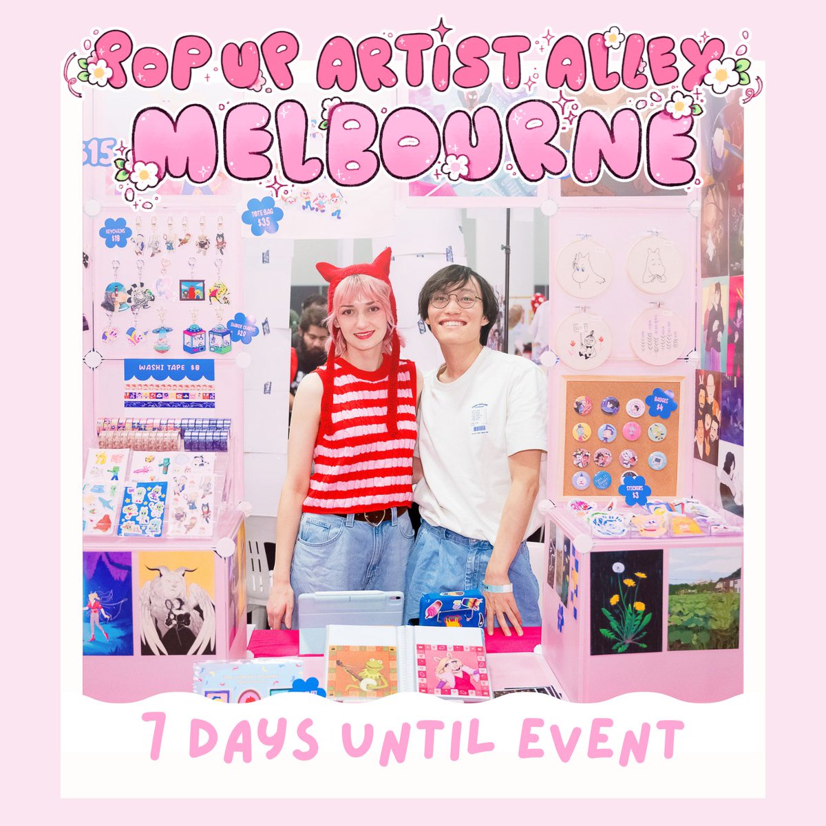 🌸𝘖𝘯𝘭𝘺 7 𝘥𝘢𝘺𝘴 𝘶𝘯𝘵𝘪𝘭 𝙆𝙖𝙞𝘾𝙤𝙣 𝙋𝙤𝙥 𝙐𝙥 𝘼𝙧𝙩𝙞𝙨𝙩 𝘼𝙡𝙡𝙚𝙮 𝙈𝙚𝙡𝙗𝙤𝙪𝙧𝙣𝙚🌸

𝙏𝙞𝙘𝙠𝙚𝙩𝙨:
kaiconmelbourne2024.eventbrite.com.au