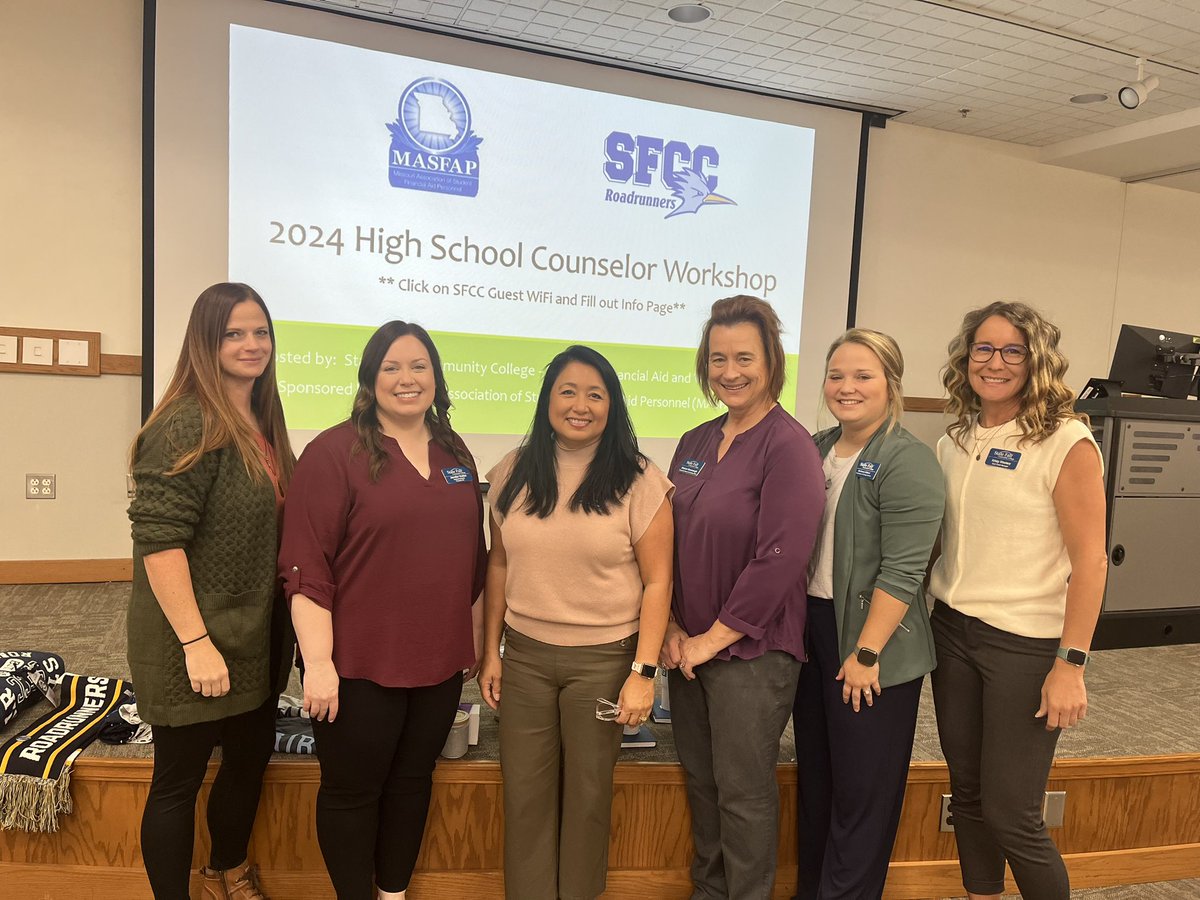MoASFAP's tweet image. We had a great high school counselor workshop at State Fair Community College this week! Next week we are in St. Louis and Kansas City as we wrap up the fall workshops. Register at masfap.org/workshops.