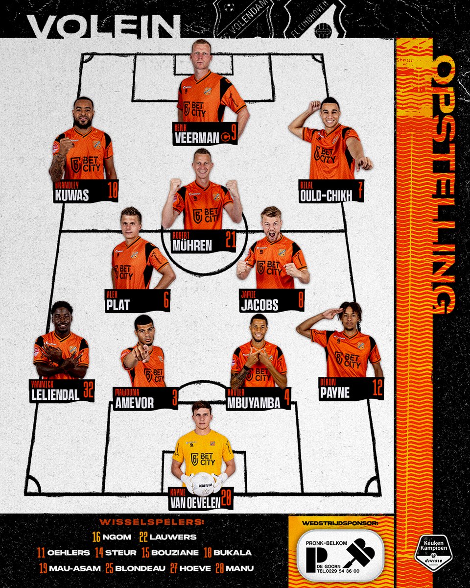 fcvolendam's tweet photo. π β« β π΅βͺ
π€ Never change a winning team.
#VOLFCE | #VolVoorOranje https://t.co/pbJDb8MwJL
