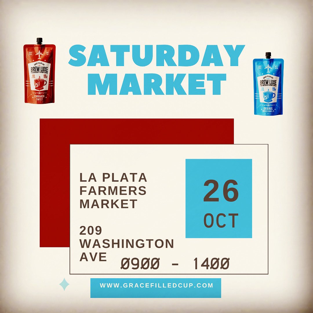 GraceFilledCup's tweet photo. Come join us this Saturday at a great Farmers Market! #coffee #coffeedaily #coffeelife #GraceofGod #GodsGrace #beverage #luxurybeverage #GodDid #GodDidIt #specialcoffee #GraceFilledCup #BrewLuxe #airforce #militarylife https://t.co/Vmcs37ZZZi