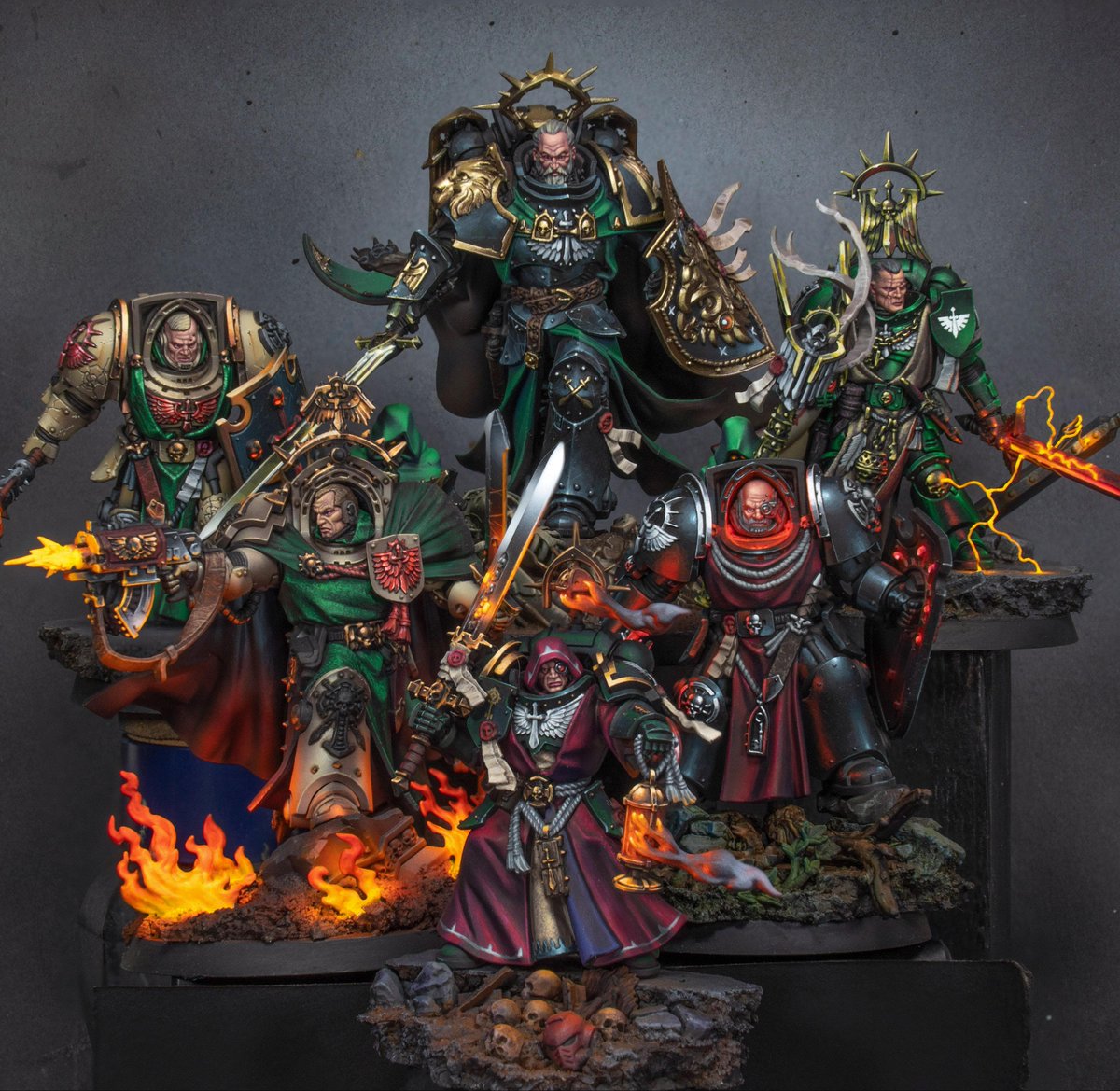 theminiaturista's tweet photo. By popular demand here you have the family photo of my Dark Angels. It is a small force and I realized I don't have any regular infantry line 🙉. I hope you like it.
Btw you have all the painting guides available!

#warhammer #warhammercommunity #warhammer40k #gamesworkshop https://t.co/nadppfCrl5