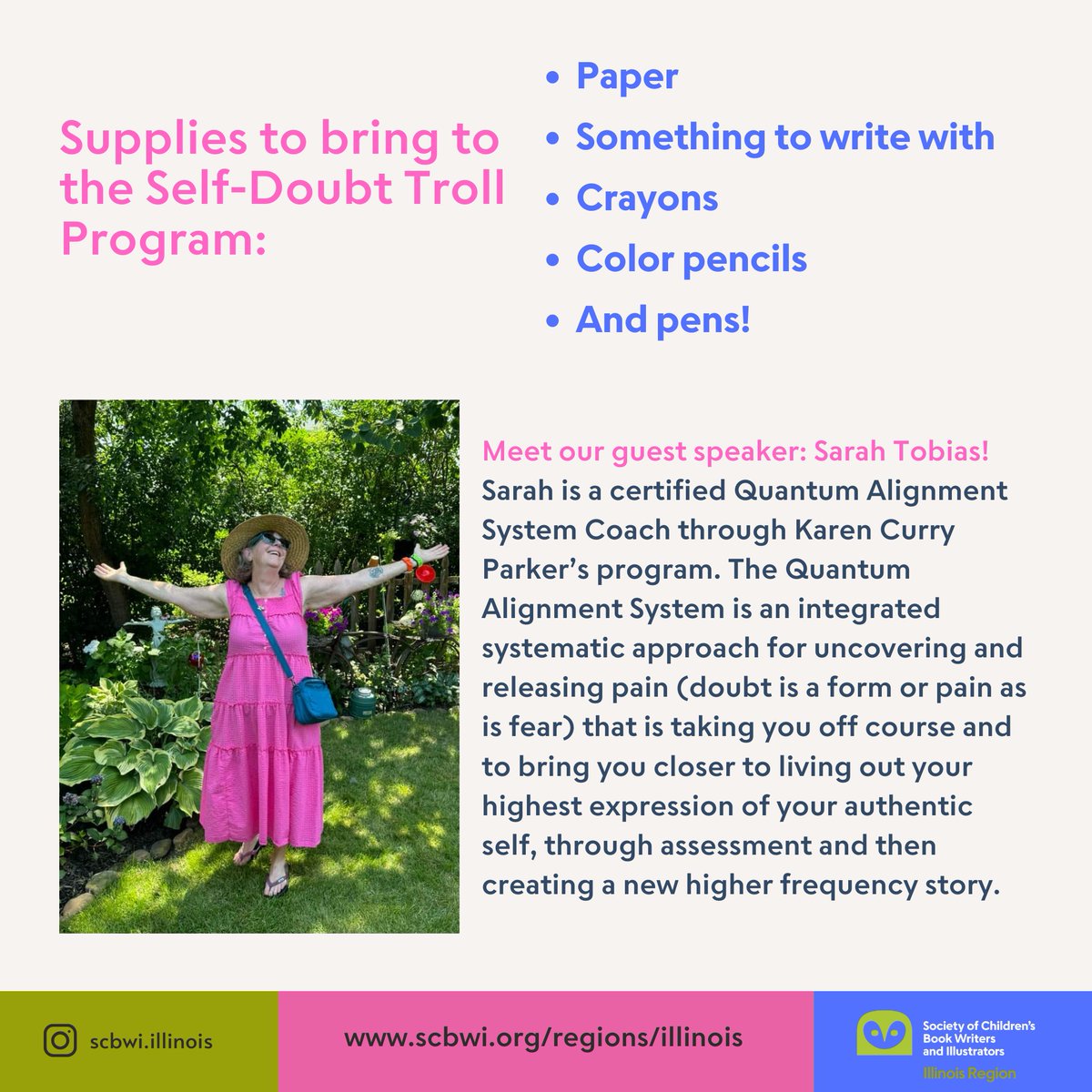 Join the Bolingbrook-Naperville Network on Zoom this Sat, Oct 26, 10:00 am for a session with Quantum Alignment System Coach Sarah Tobias, who will lead an exercise called Self-Doubt Troll to help you reframe fears and take action toward your dreams. Link in profile to join!