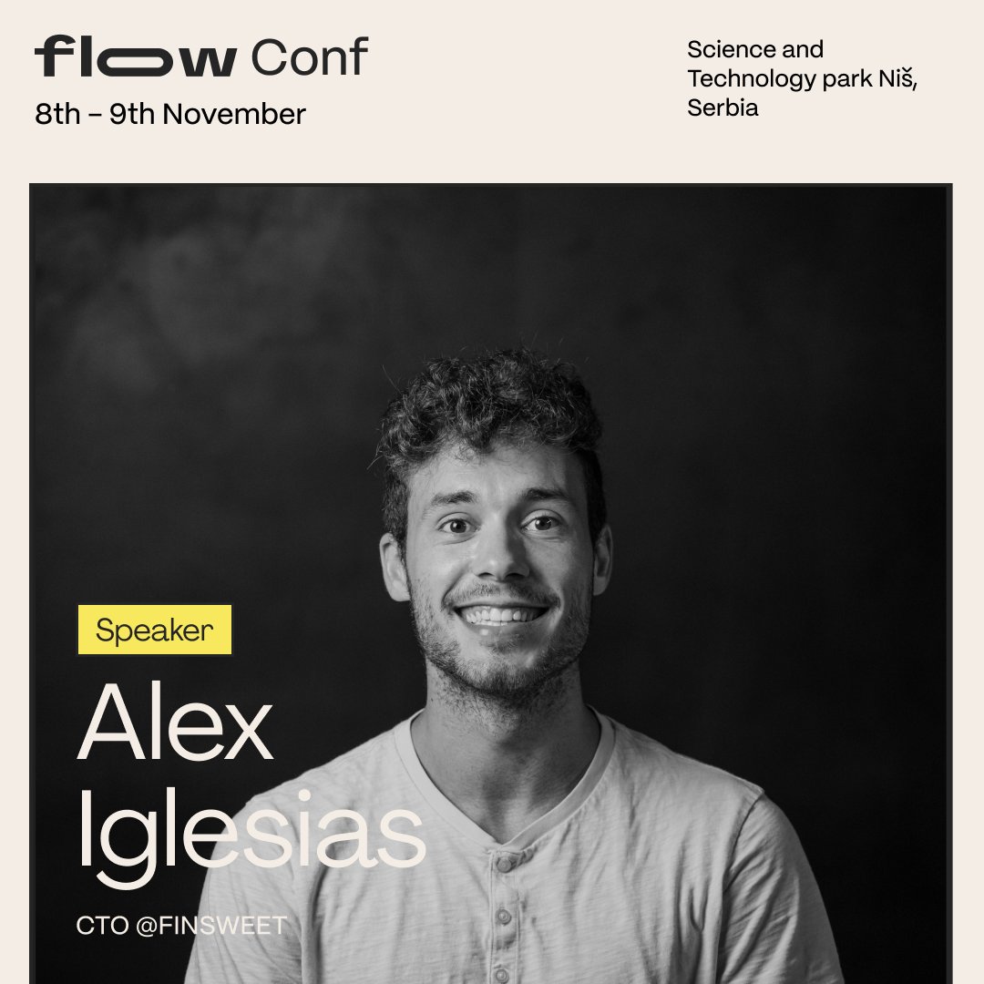 Who’s coming to #FLOWconf2024 <a href="/FlowNinjaStudio/">Flow Ninja - Webflow Enterprise Partner</a>  on November 8th-9th? 👀 

<a href="/alexiglesias_me/">Alex Iglesias Piñol</a> will be speaking about "To Code or No Code". 🙌

You can get your tickets here: flow.ninja/flowconf