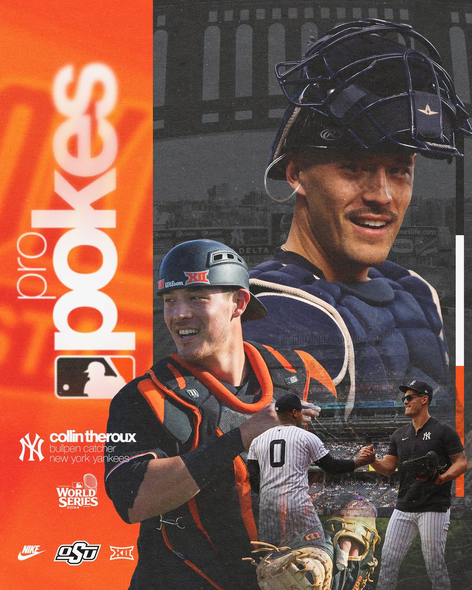 𝑭𝒓𝒐𝒎 𝒕𝒉𝒆 𝑪𝑾𝑺 𝒕𝒐 𝒕𝒉𝒆 𝑴𝑳𝑩 𝑾𝑺

Big ups &amp; best of luck to <a href="/CollinTheroux/">Collin Theroux</a>, the starting catcher on our 2016 Omaha team now on staff with the <a href="/Yankees/">New York Yankees</a> as they vie for the 2024 World Series title 

#GoPokes